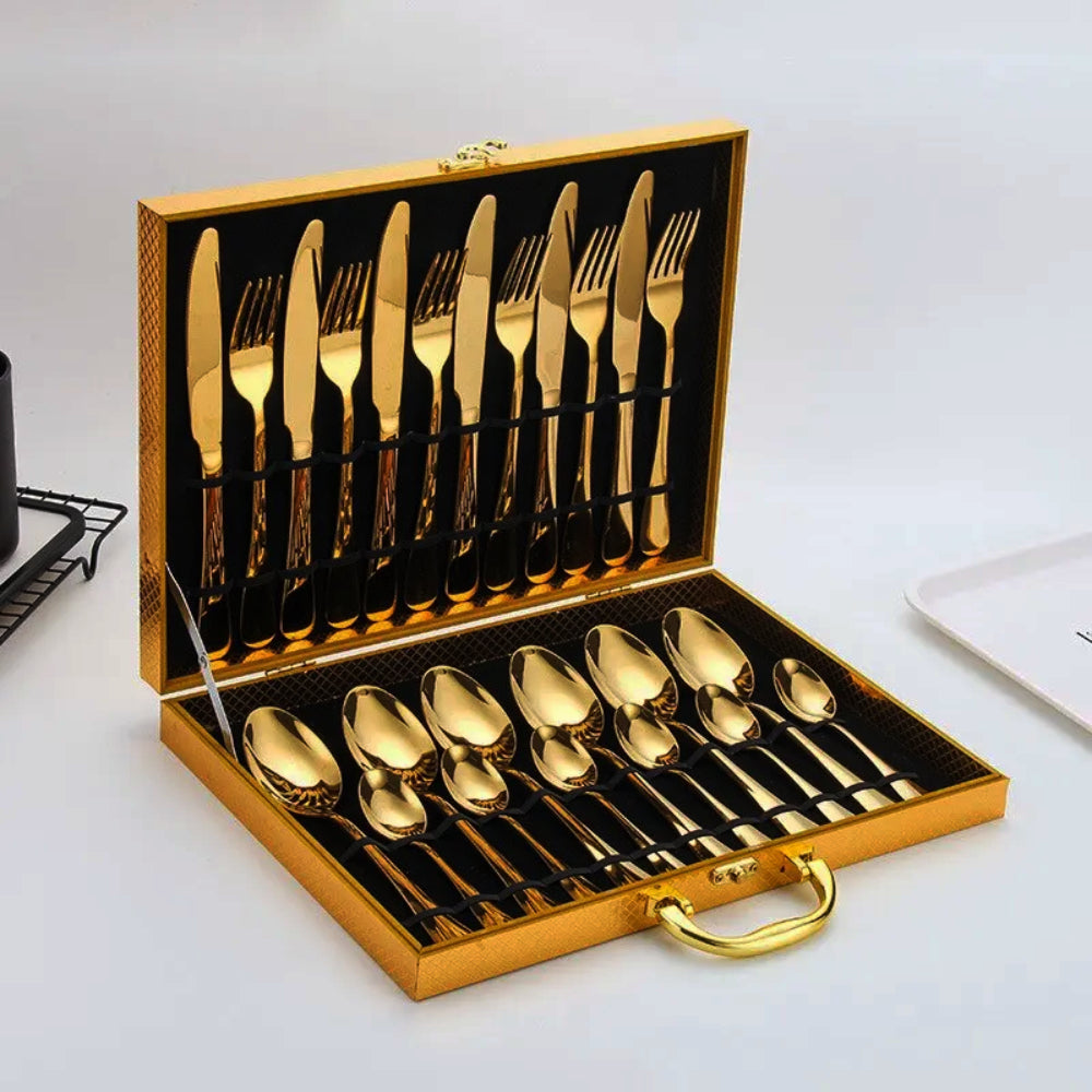 24-Piece Golden Gift Tableware Collection