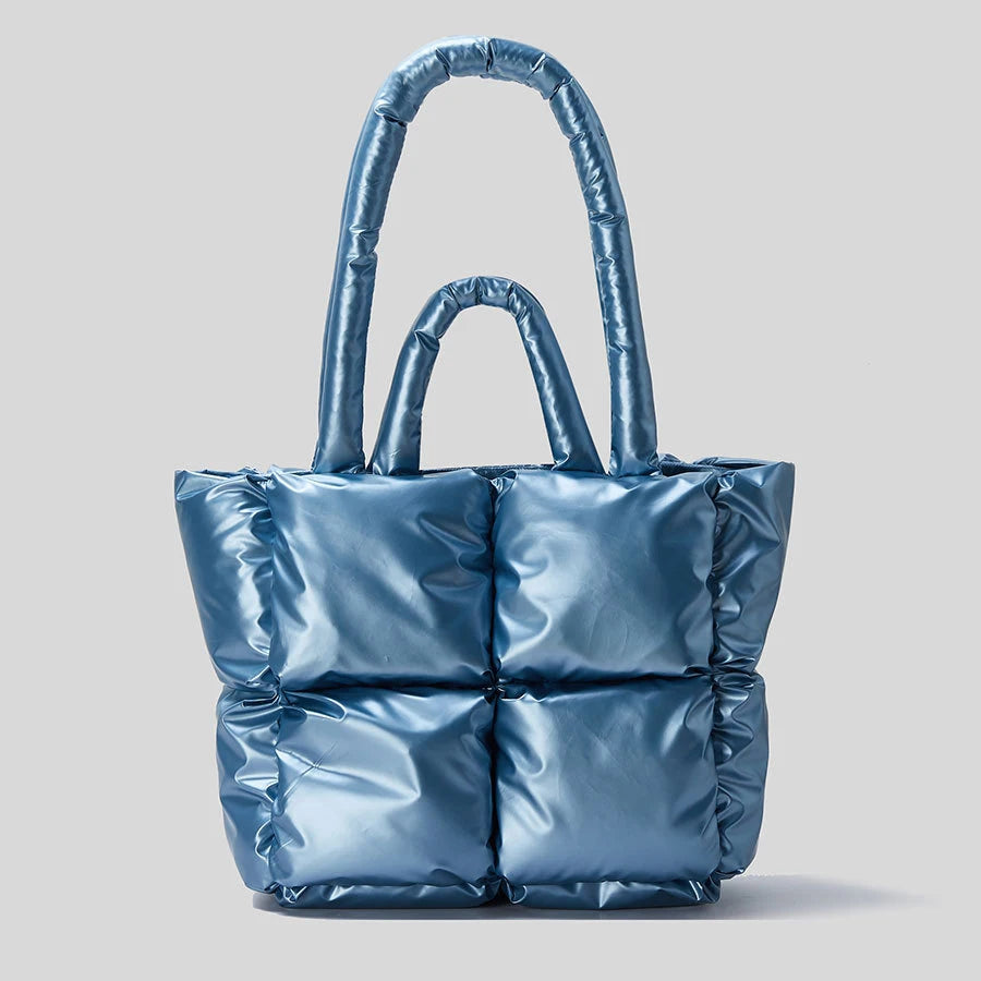 Quilted Satin Puffy Bag