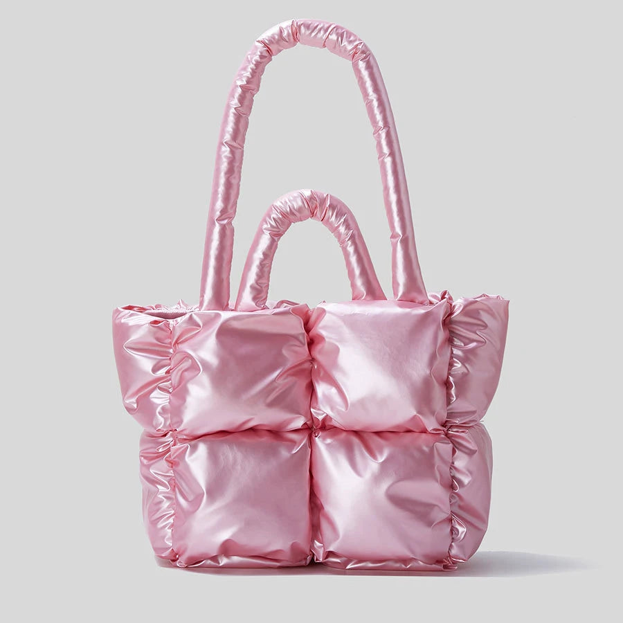 Quilted Satin Puffy Bag