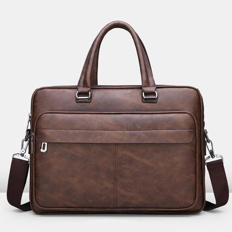 Genuine Leather Classic Business Briefcase