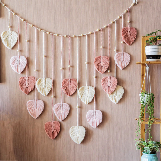 Macrame Hand-Woven Leaf Garland