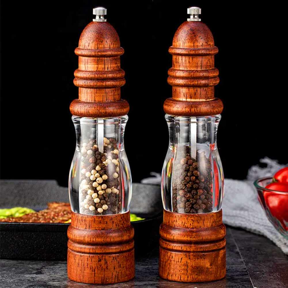 Solid Wood Salt and Pepper Grinders