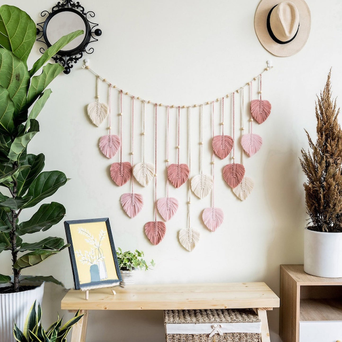 Macrame Hand-Woven Leaf Garland