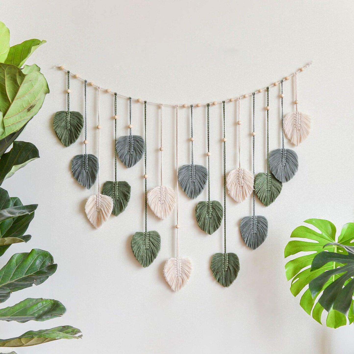 Macrame Hand-Woven Leaf Garland