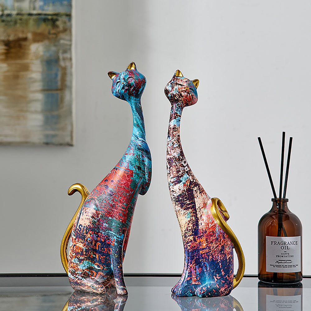 Contemporary Resin Art Cat