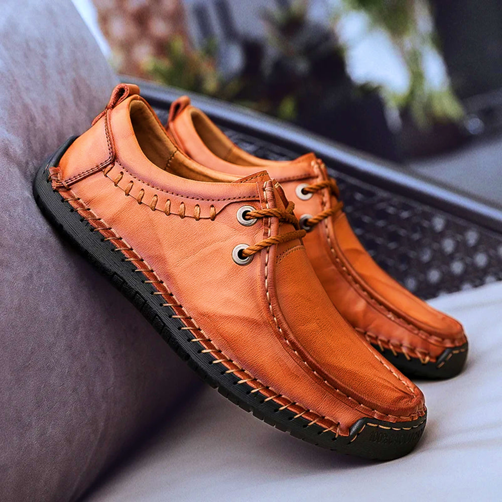 Men's Leather Wingtip Oxfords