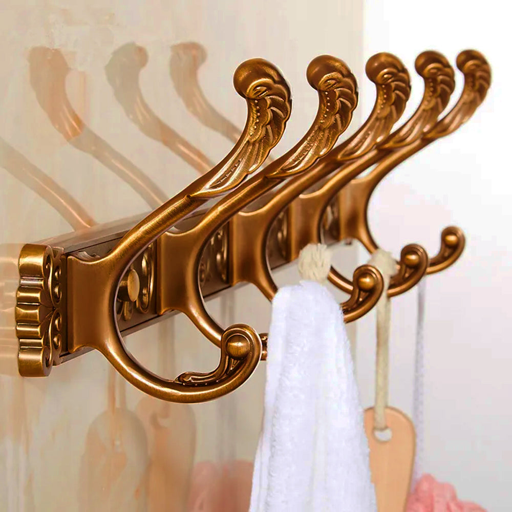 Gold-Detailed Bathroom Towel Hanger